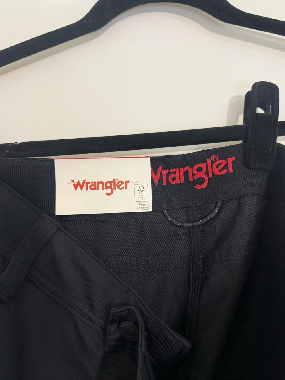 Wrangler Men's Black Flat-Front Performance Utility Shorts NWT Flex Waistband